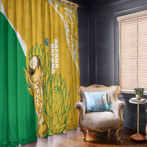 South Africa Soccer Window Curtain 2026 Bafana Bafana Go Boys Protea - African Pride