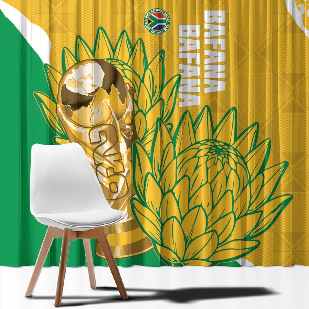 South Africa Soccer Window Curtain 2026 Bafana Bafana Go Boys Protea - African Pride