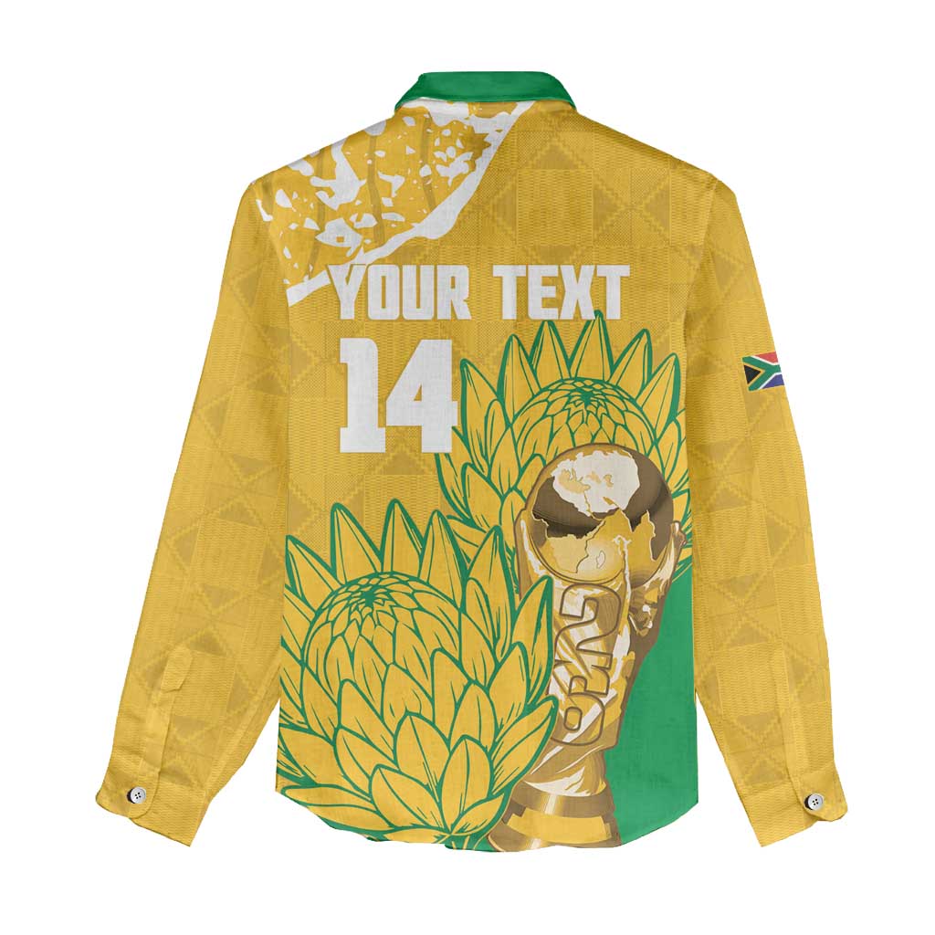Custom South Africa Soccer Women Casual Shirt 2026 Bafana Bafana Go Boys Protea - African Pride