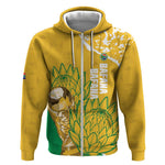Custom South Africa Soccer Zip Hoodie 2026 Bafana Bafana Go Boys Protea - African Pride