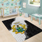 Custom Ghana Football Area Rug 2026 Go Black Stars Black Adinkra Pattern - African Pride