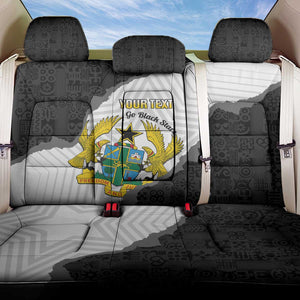 Custom Ghana Football Back Car Seat Cover 2026 Go Black Stars Black Adinkra Pattern - African Pride