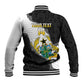 Custom Ghana Football Baseball Jacket 2026 Go Black Stars Black Adinkra Pattern - African Pride