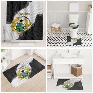 Custom Ghana Football Bathroom Set 2026 Go Black Stars Black Adinkra Pattern - African Pride