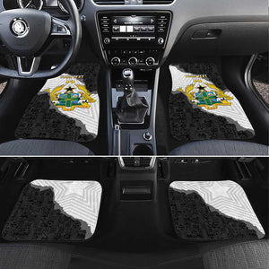 Custom Ghana Football Car Mats 2026 Go Black Stars Black Adinkra Pattern - African Pride