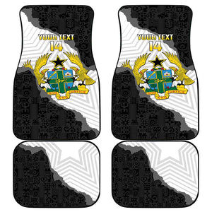 Custom Ghana Football Car Mats 2026 Go Black Stars Black Adinkra Pattern - African Pride