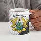 Custom Ghana Football Ceramic Mug 2026 Go Black Stars Black Adinkra Pattern - African Pride