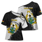 Custom Ghana Football Cross Shoulder Shirt 2026 Go Black Stars Black Adinkra Pattern - African Pride