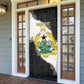 Custom Ghana Football Door Cover 2026 Go Black Stars Black Adinkra Pattern - African Pride