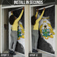 Custom Ghana Football Door Cover 2026 Go Black Stars Black Adinkra Pattern - African Pride