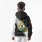 Custom Ghana Football Kid Hoodie 2026 Go Black Stars Black Adinkra Pattern - African Pride