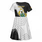 Custom Ghana Football Kid Short Sleeve Dress 2026 Go Black Stars Black Adinkra Pattern LT14