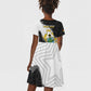 Custom Ghana Football Kid Short Sleeve Dress 2026 Go Black Stars Black Adinkra Pattern LT14