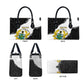 Custom Ghana Football Leather Bag 2026 Go Black Stars Black Adinkra Pattern - African Pride