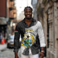 Custom Ghana Football Long Sleeve Button Shirt 2026 Go Black Stars Black Adinkra Pattern - African Pride
