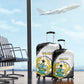Custom Ghana Football Luggage Cover 2026 Go Black Stars Black Adinkra Pattern - African Pride