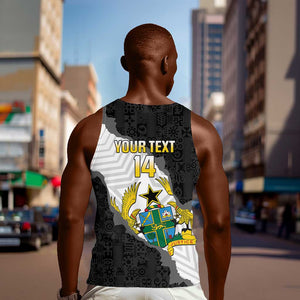 Custom Ghana Football Men Tank Top 2026 Go Black Stars Black Adinkra Pattern - African Pride