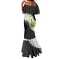 Custom Ghana Football Mermaid Dress 2026 Go Black Stars Black Adinkra Pattern - African Pride