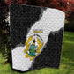 Custom Ghana Football Quilt 2026 Go Black Stars Black Adinkra Pattern - African Pride