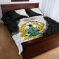 Custom Ghana Football Quilt Bed Set 2026 Go Black Stars Black Adinkra Pattern - African Pride