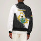 Custom Ghana Football Sleeve Zip Bomber Jacket 2026 Go Black Stars Black Adinkra Pattern - African Pride