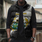 Custom Ghana Football Sleeveless Puffer Jacket 2026 Go Black Stars Black Adinkra Pattern - African Pride