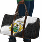 Custom Ghana Football Travel Bag 2026 Go Black Stars Black Adinkra Pattern - African Pride
