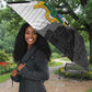 Custom Ghana Football Umbrella 2026 Go Black Stars Black Adinkra Pattern - African Pride