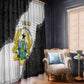 Custom Ghana Football Window Curtain 2026 Go Black Stars Black Adinkra Pattern - African Pride