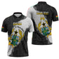Custom Ghana Football Zipper Polo Shirt 2026 Go Black Stars Black Adinkra Pattern - African Pride