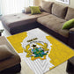 Custom Ghana Football Area Rug 2026 Go Black Stars Yellow Adinkra Pattern - African Pride