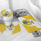 Custom Ghana Football Bathroom Set 2026 Go Black Stars Yellow Adinkra Pattern - African Pride