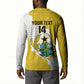 Custom Ghana Football Button Sweatshirt 2026 Go Black Stars Yellow Adinkra Pattern