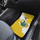 Custom Ghana Football Car Mats 2026 Go Black Stars Yellow Adinkra Pattern - African Pride