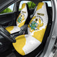 Custom Ghana Football Car Seat Cover 2026 Go Black Stars Yellow Adinkra Pattern - African Pride