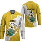 Custom Ghana Football Hockey Jersey 2026 Go Black Stars Yellow Adinkra Pattern - African Pride