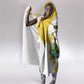Custom Ghana Football Hooded Blanket 2026 Go Black Stars Yellow Adinkra Pattern - African Pride