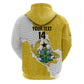 Custom Ghana Football Hoodie 2026 Go Black Stars Yellow Adinkra Pattern - African Pride