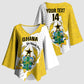 Custom Ghana Football Kimono Sleeve Blouse 2026 Go Black Stars Yellow Adinkra Pattern - African Pride