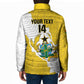 Custom Ghana Football Padded Jacket 2026 Go Black Stars Yellow Adinkra Pattern - African Pride