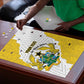 Custom Ghana Football Puzzle 2026 Go Black Stars Yellow Adinkra Pattern - African Pride