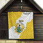 Custom Ghana Football Quilt 2026 Go Black Stars Yellow Adinkra Pattern - African Pride