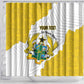 Custom Ghana Football Shower Curtain 2026 Go Black Stars Yellow Adinkra Pattern - African Pride
