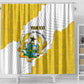 Custom Ghana Football Shower Curtain 2026 Go Black Stars Yellow Adinkra Pattern - African Pride