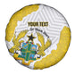 Custom Ghana Football Spare Tire Cover 2026 Go Black Stars Yellow Adinkra Pattern - African Pride