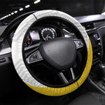 Ghana Football Steering Wheel Cover 2026 Go Black Stars Yellow Adinkra Pattern - African Pride
