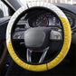 Ghana Football Steering Wheel Cover 2026 Go Black Stars Yellow Adinkra Pattern - African Pride