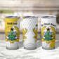 Custom Ghana Football Tumbler Cup 2026 Go Black Stars Yellow Adinkra Pattern - African Pride