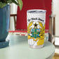 Custom Ghana Football Tumbler Cup 2026 Go Black Stars Yellow Adinkra Pattern - African Pride