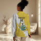 Custom Ghana Football Women Casual Shirt 2026 Go Black Stars Yellow Adinkra Pattern - African Pride